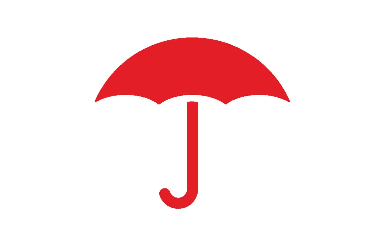 Red umbrella icon.