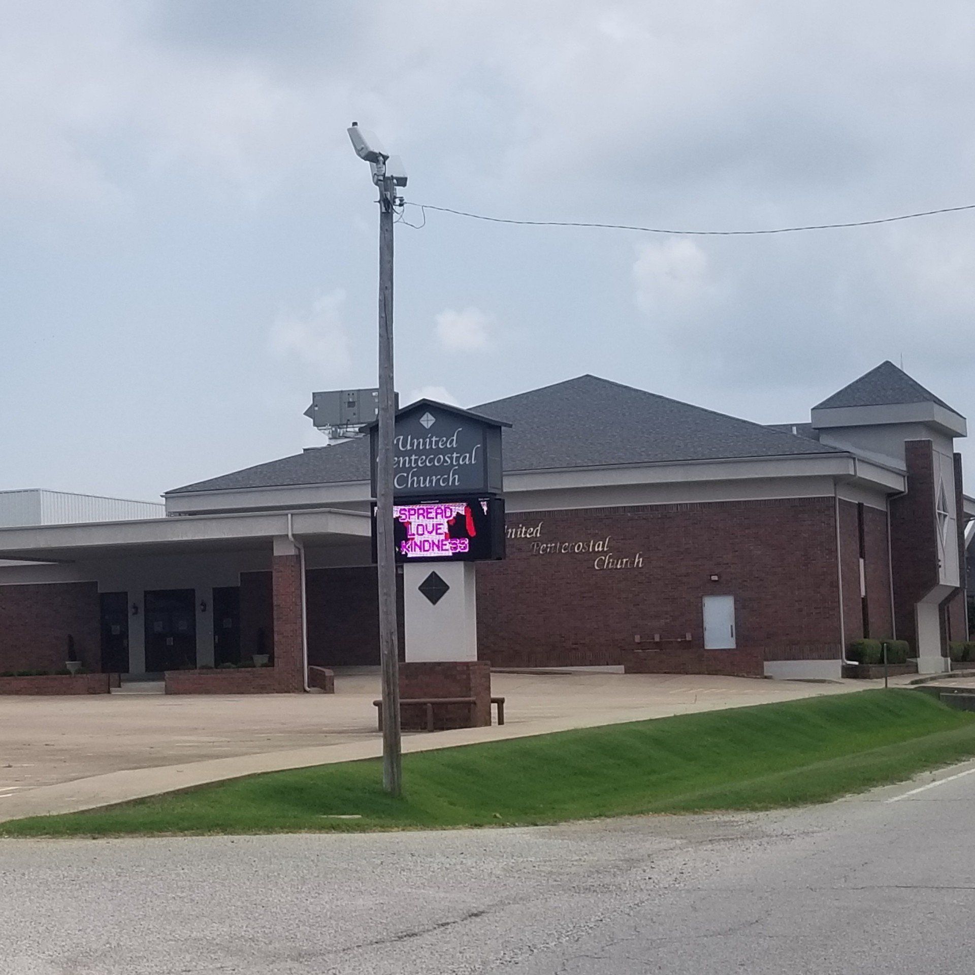 Roofing installed on church