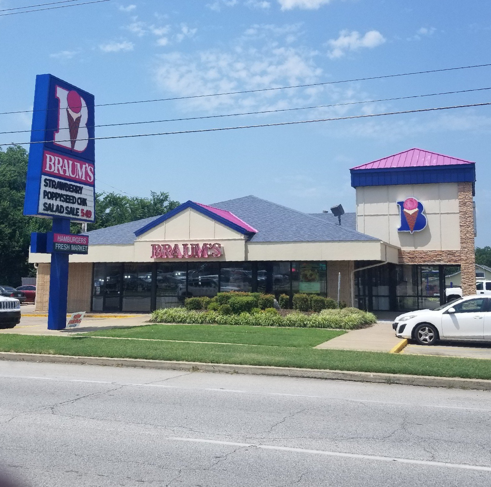 Roofing installed on braums