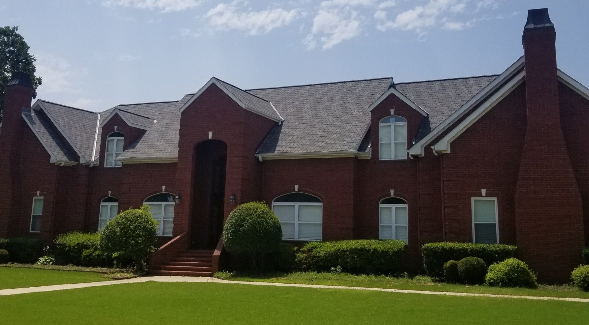 Roofing installed on house