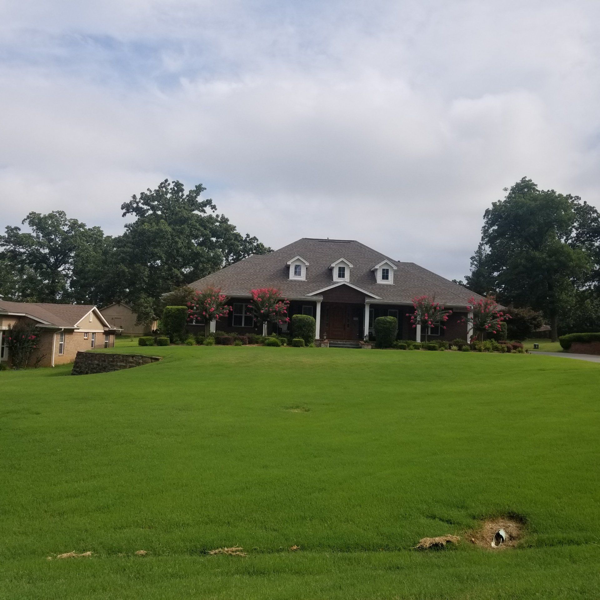 Roofing installed on house