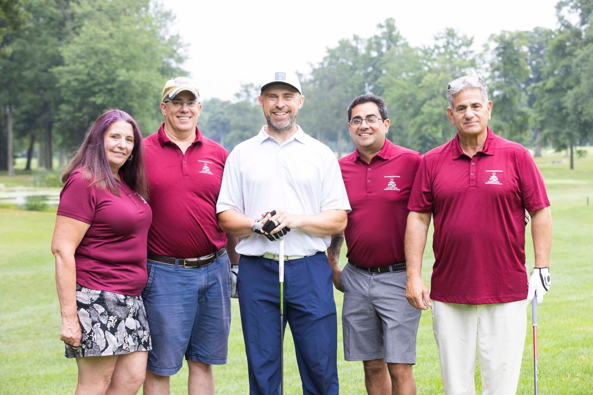 Charity Golf International Pro, Eric Lunt, supporting charity event organizers on the tee box