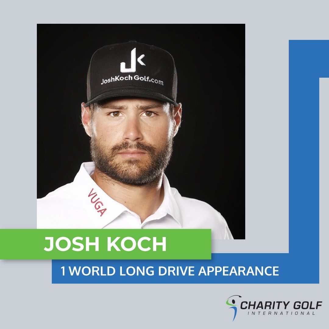 A man with a beard wearing a white shirt and a black hat with the name josh koch on it