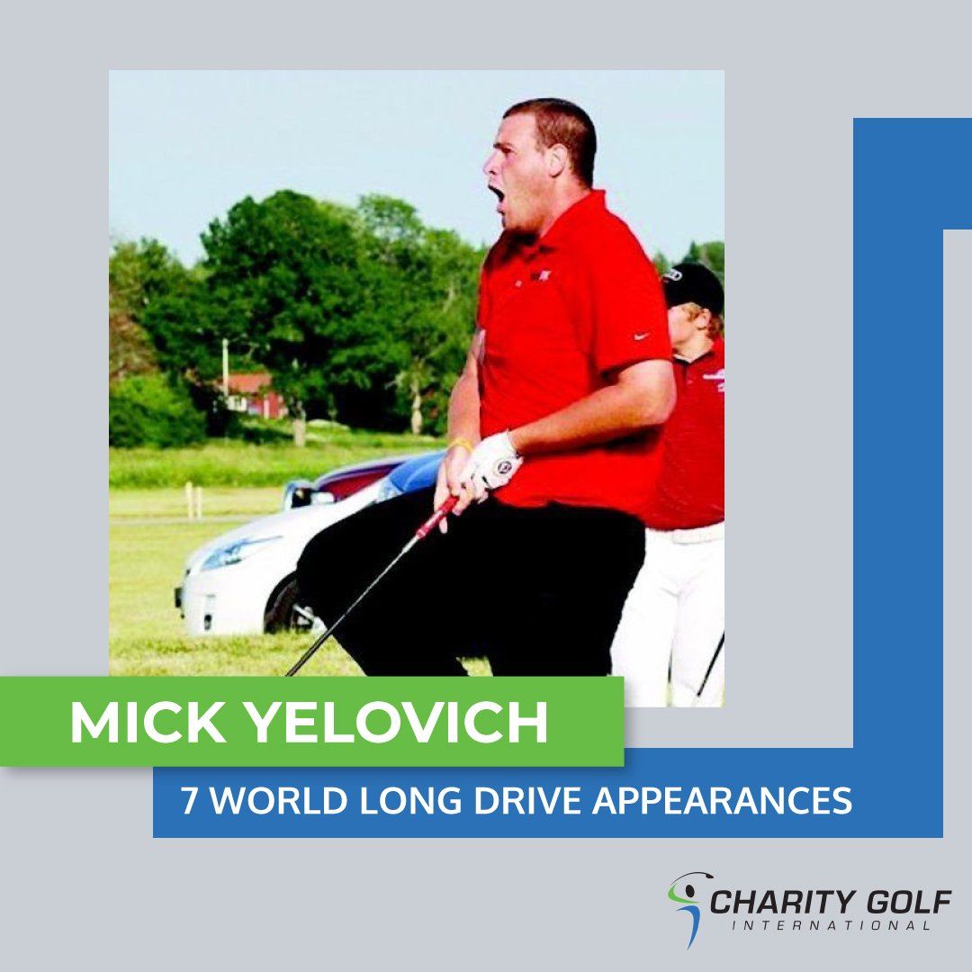 A man in a red shirt is holding a golf club