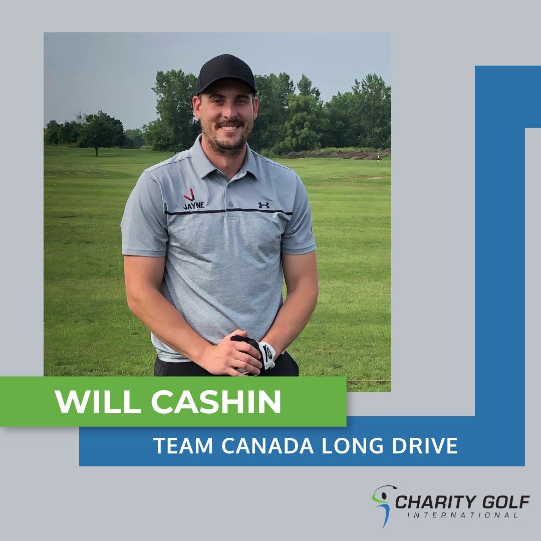 A man standing in a field with the name will cashin on it