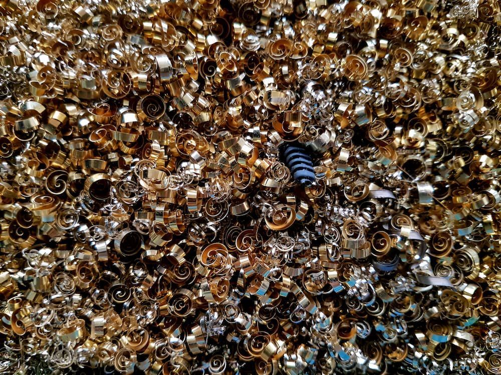 A Pile Of Brass Shavings — Antons Recycling In Ciccone, NT