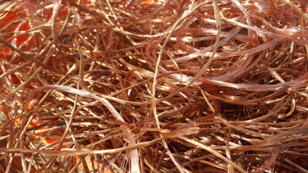 A Close Up Of A Pile Of Copper Wire — Antons Recycling In Ciccone, NT