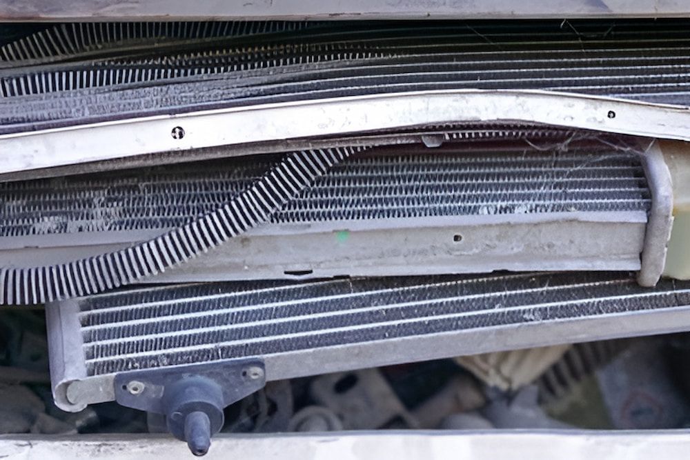A Close Up Of A Radiator On The Front Of A Car — Antons Recycling In Ciccone, NT