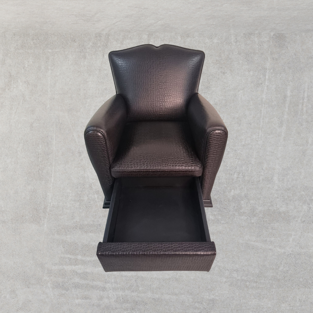 Custom 1920s French Moustache chair