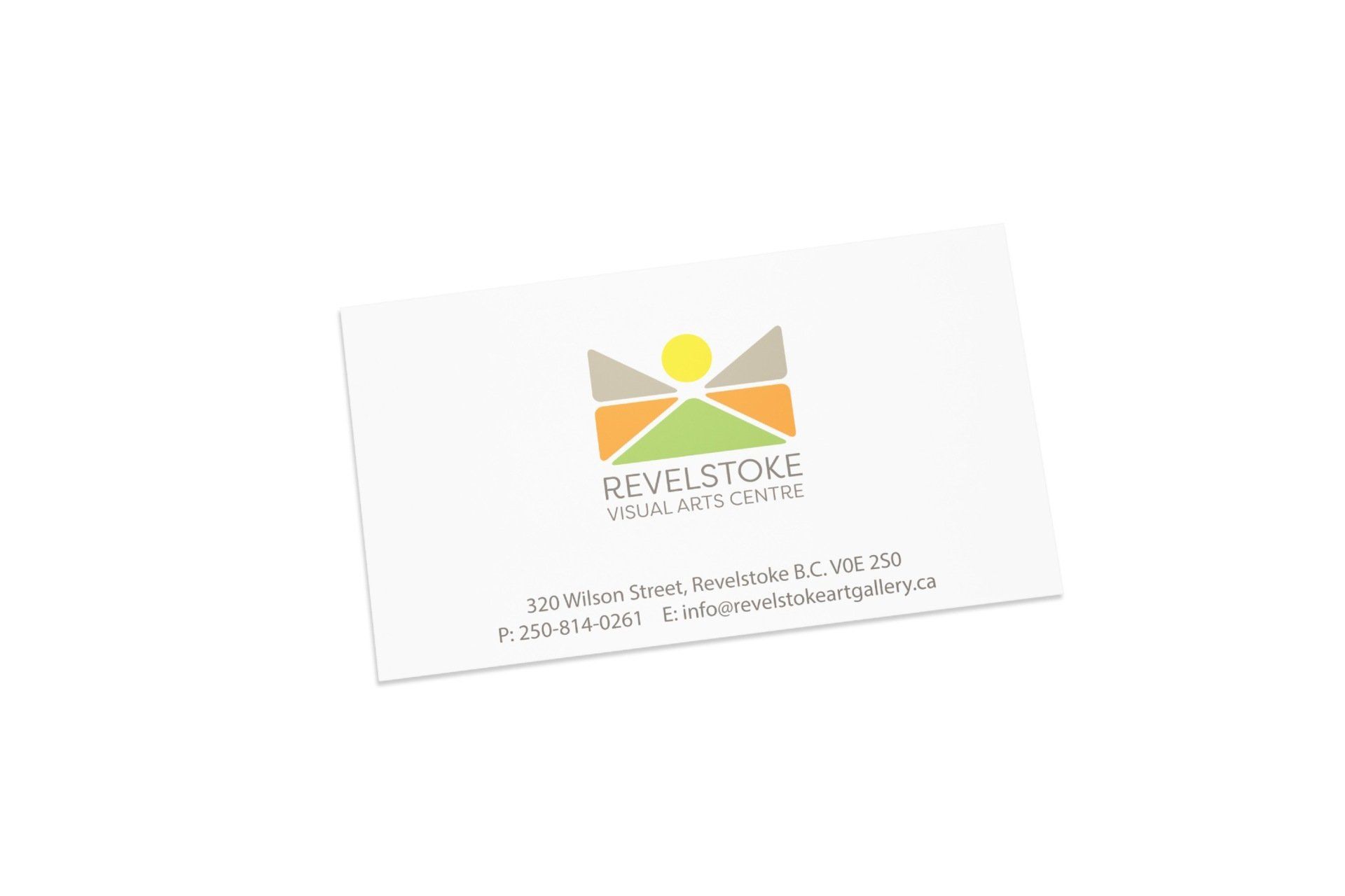revelstoke visual arts centre business card