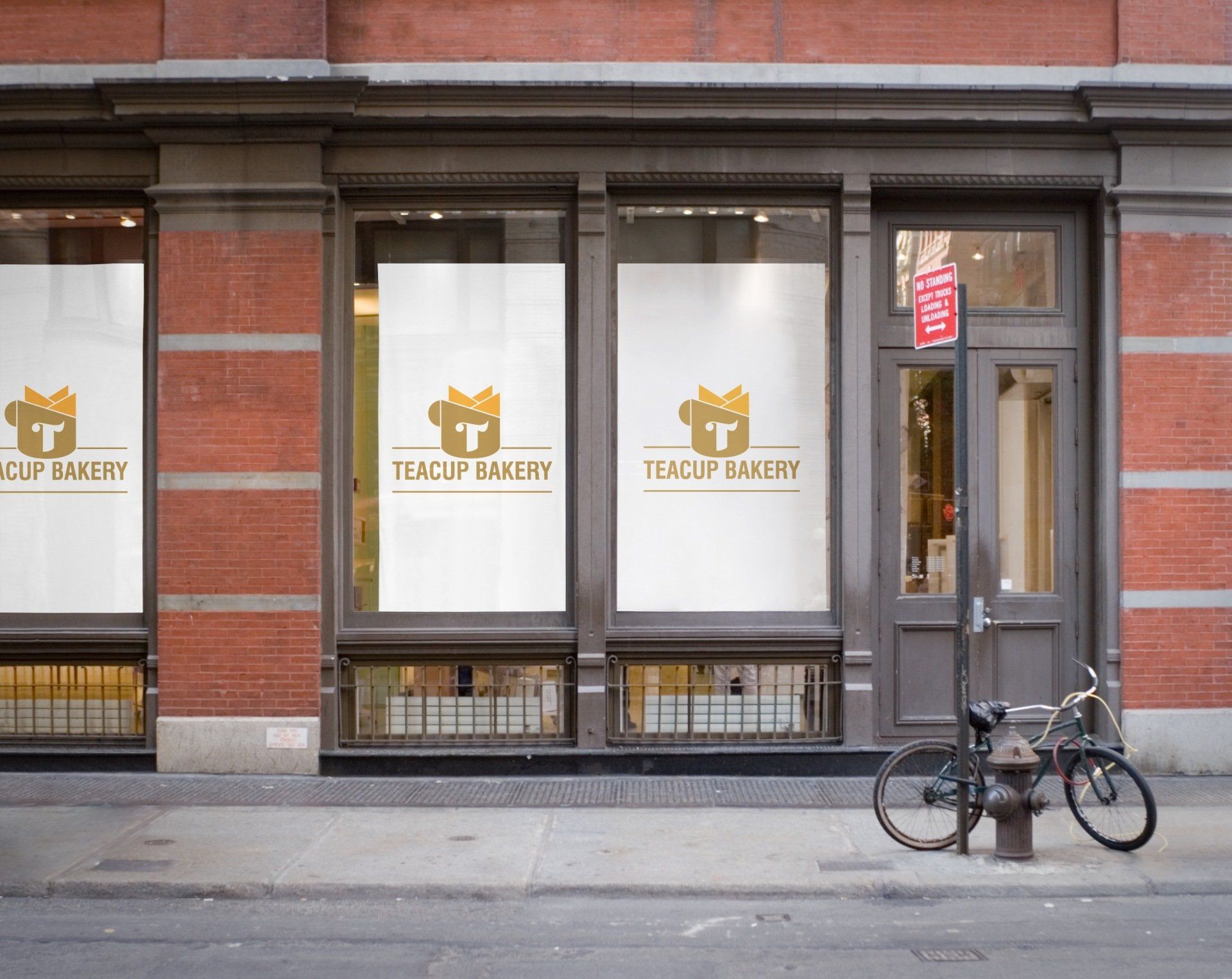 teacup bakery window display