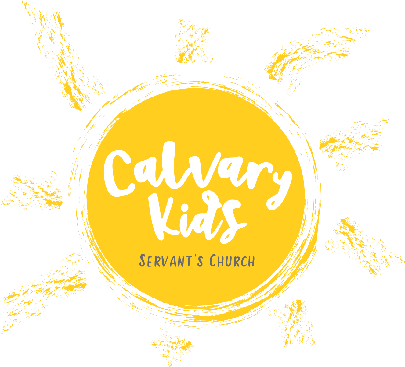 A logo for calvary kids servant 's church