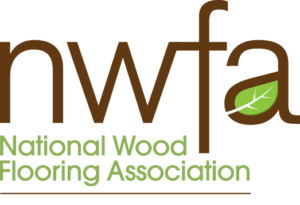 A logo for the national wood flooring association