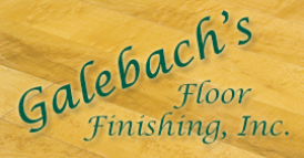 A logo for galebach 's floor finishing inc.