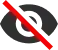 A black eye icon crossed out with a red diagonal line, representing hidden, private, or invisible content.