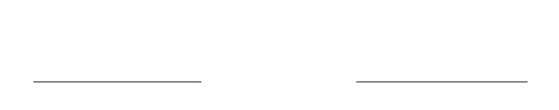 Two thin, horizontal, grey lines separated by empty space.