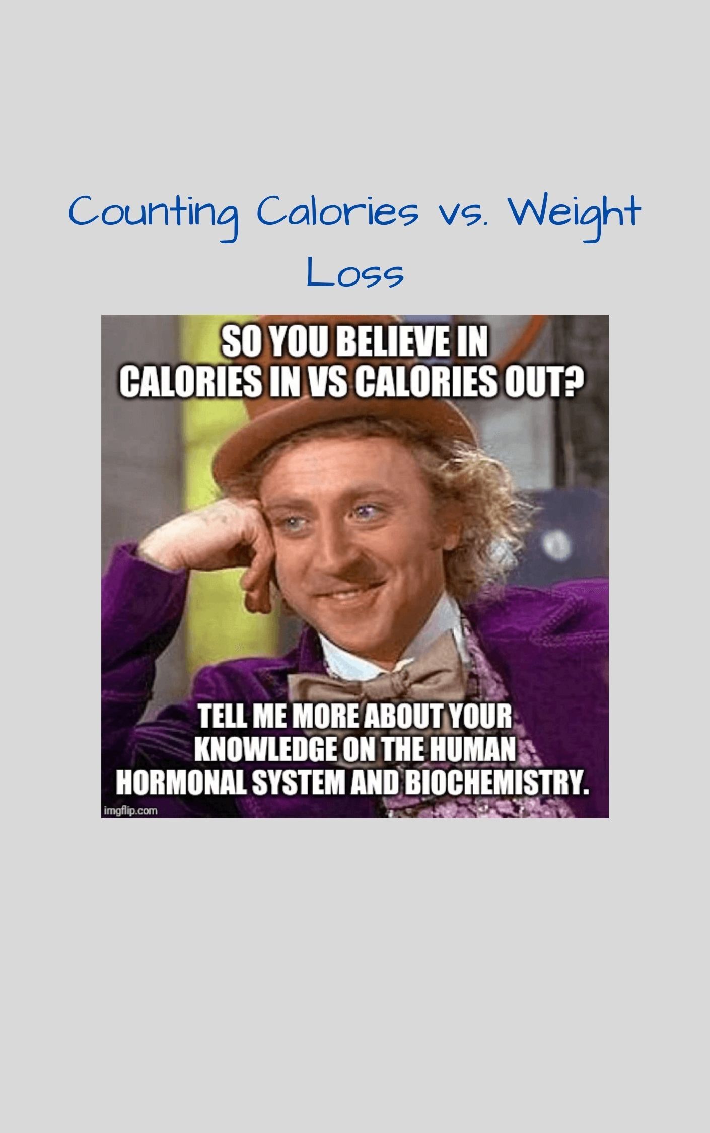 Counting Calories Vs. Weight Loss The Truth