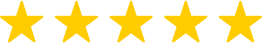 A row of yellow stars on a white background.