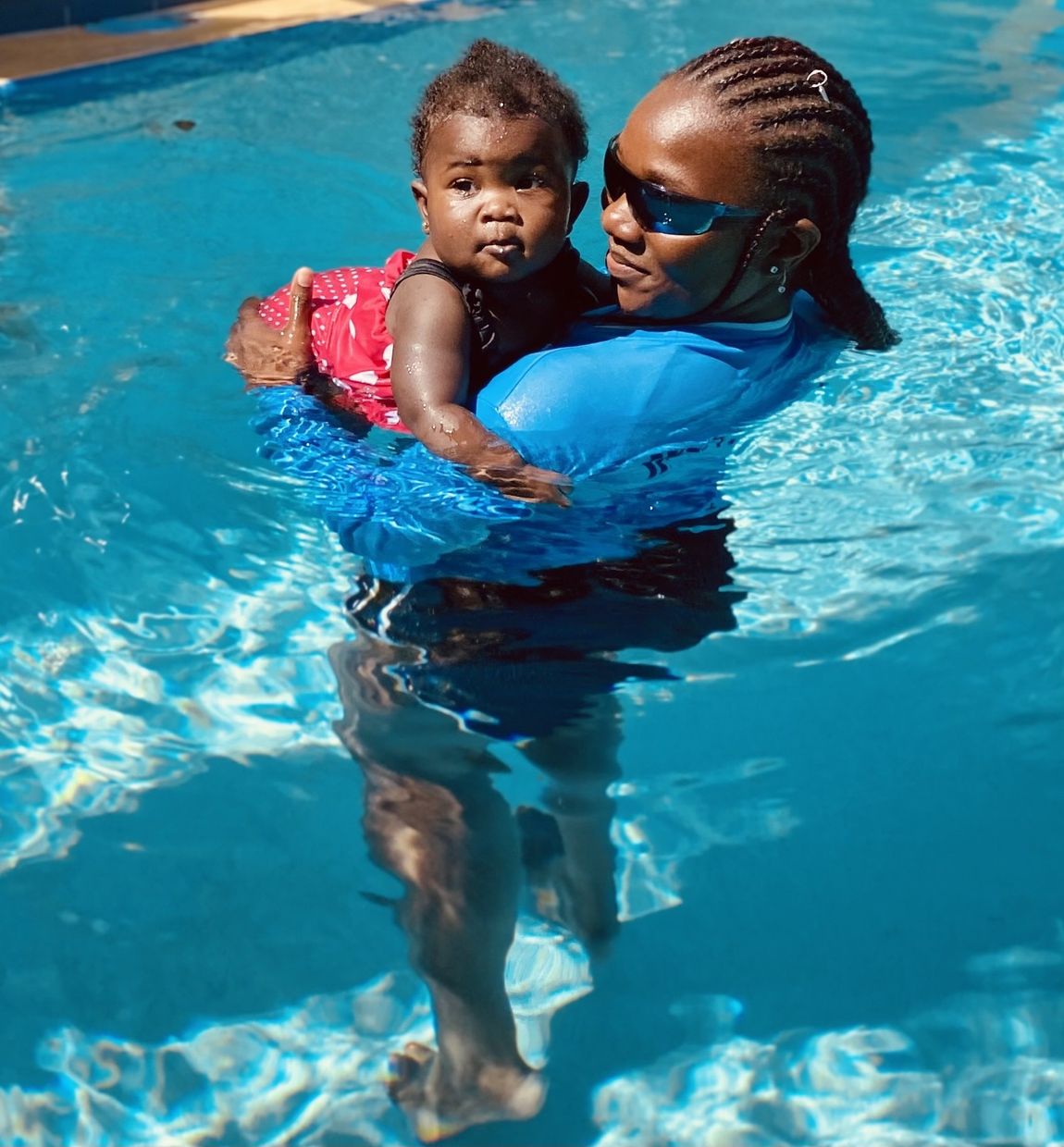 Coach Pat and Little Baby — Sunrise, FL — Pat's Swimming Academy