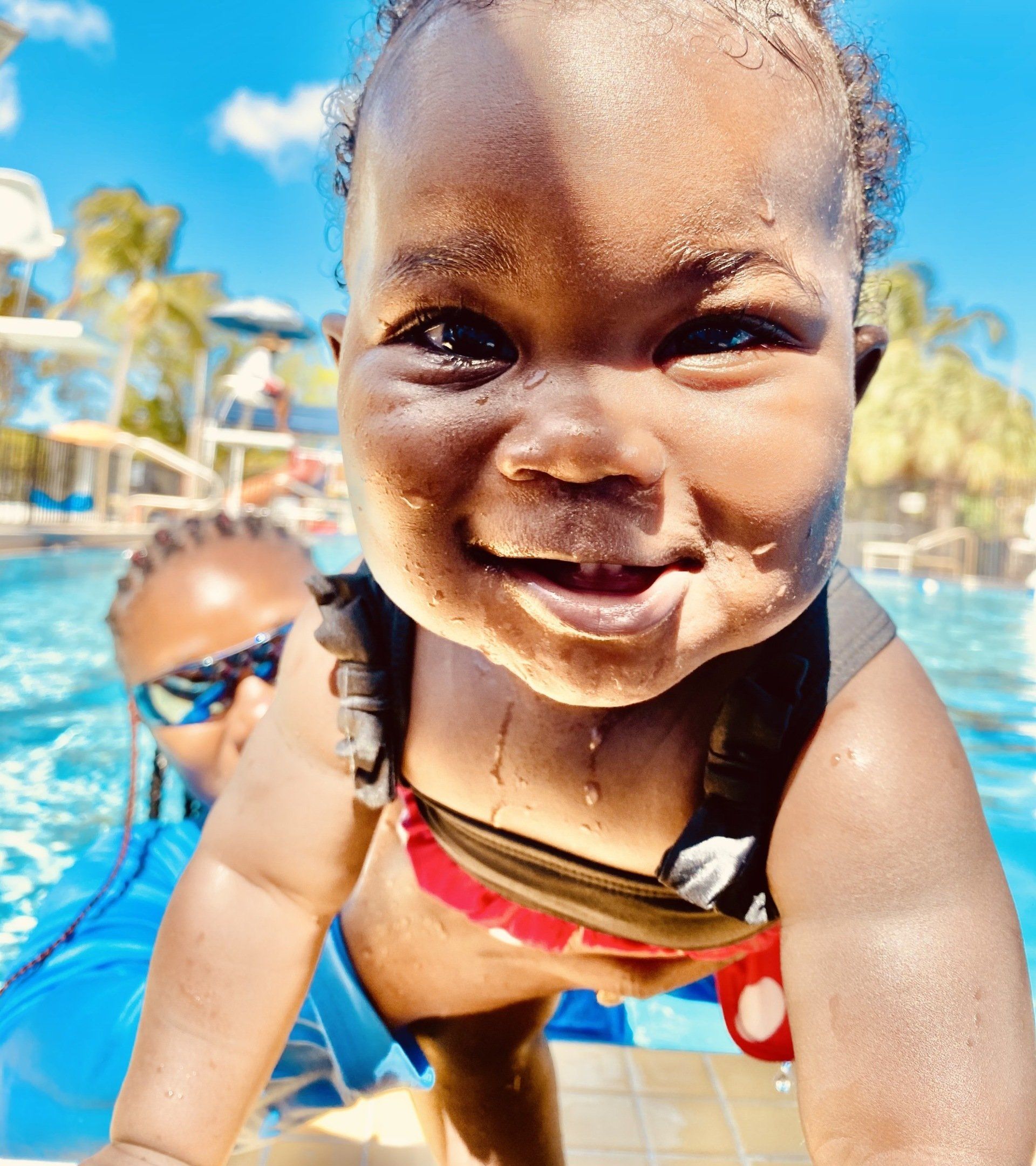 Zoom In Cute Little Baby on the Pool — Sunrise, FL — Pat's Swimming Academy