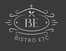 Un logo pour un restaurant appelé be bistro etc