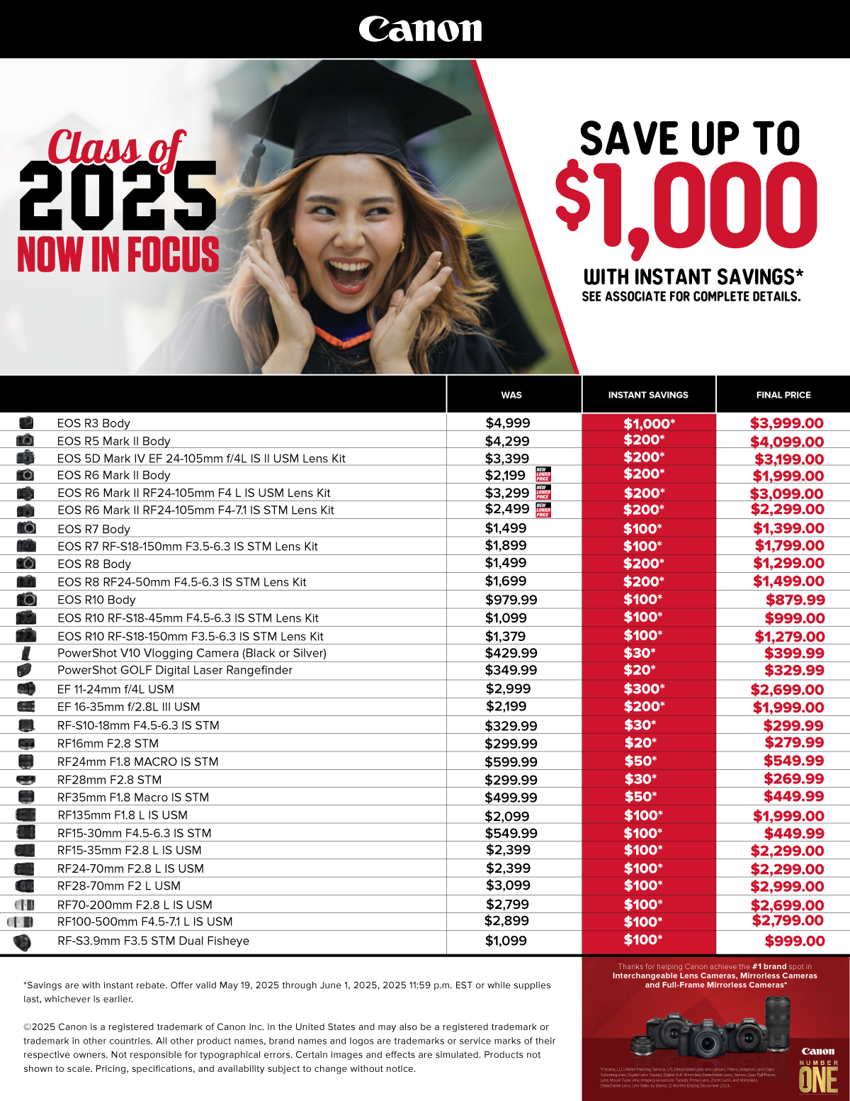 Save on Canon cameras and lenses at Milford Photo