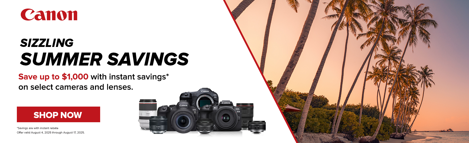 Instant Savings on Canon