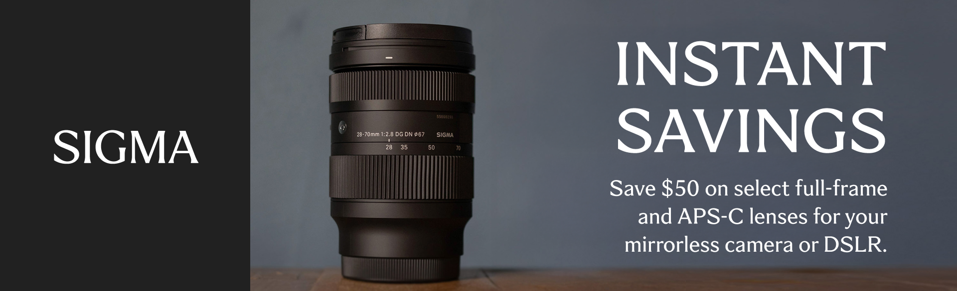 Save on SIGMA lenses at Milford Photo
