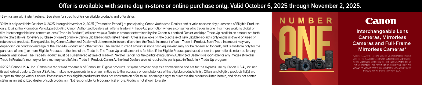 Trade Up to Canon at Milford Photo