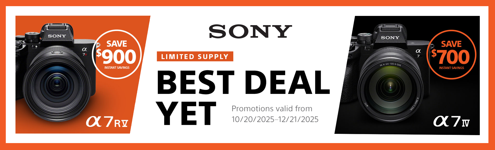 Save on SONY at Milford Photo