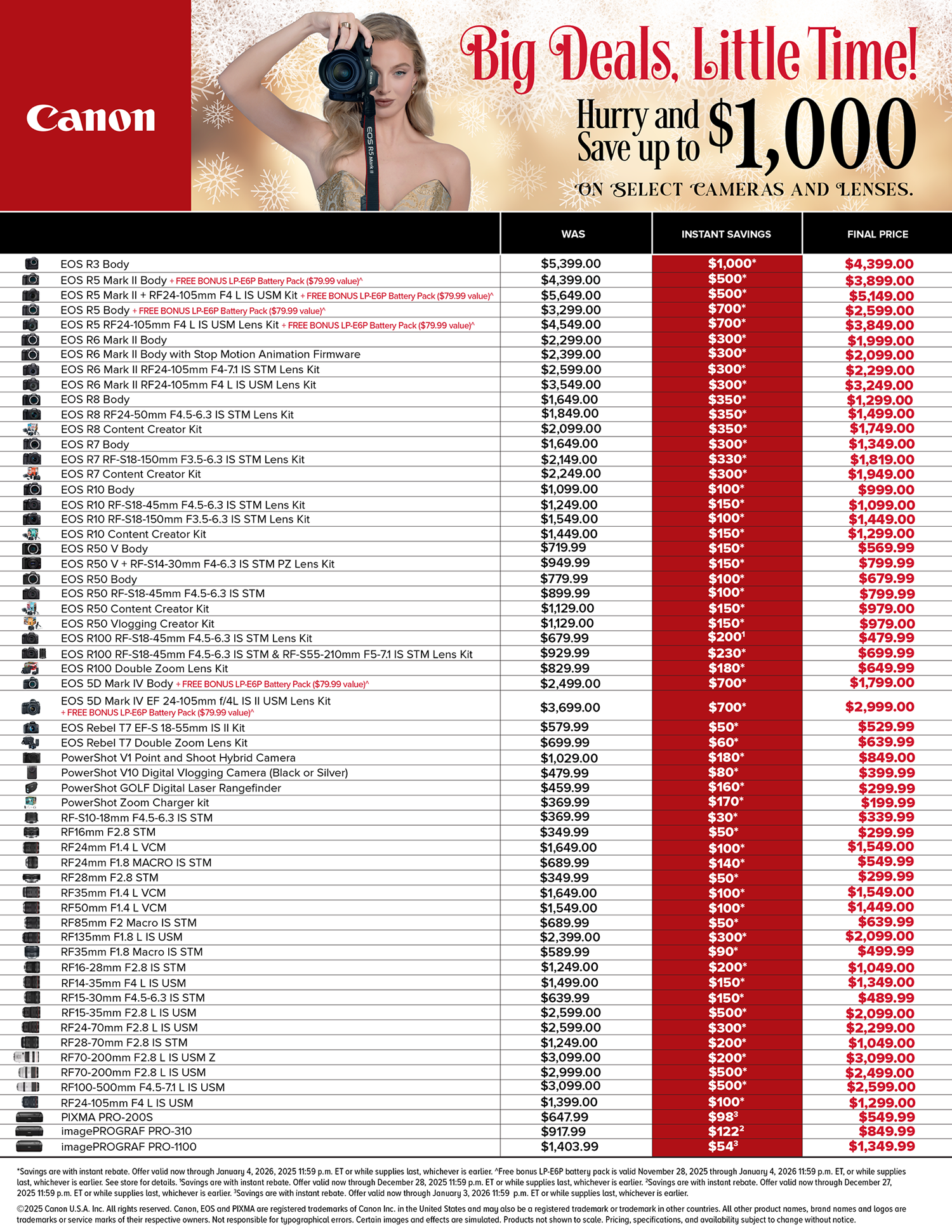 Save on Canon at Milford Photo