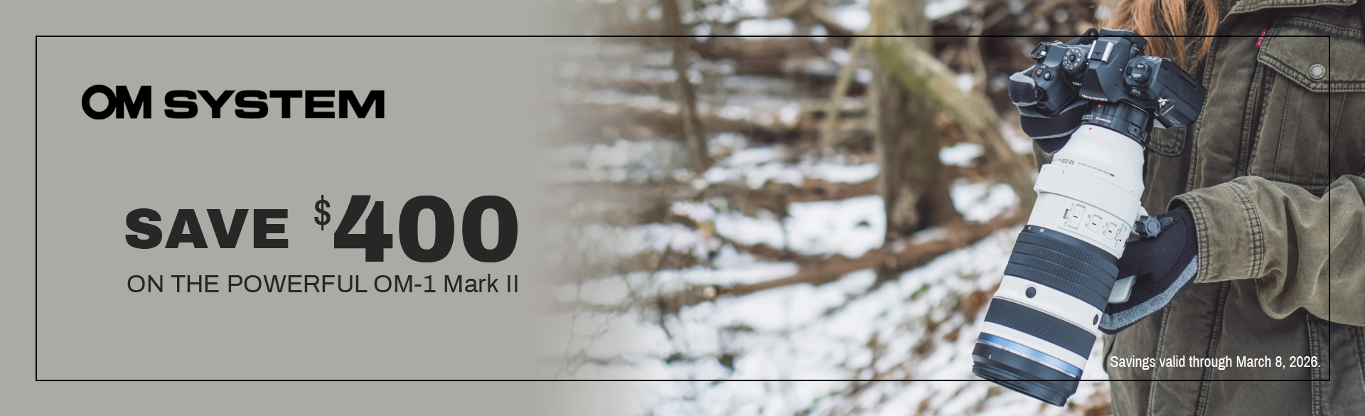 Save on OM System at Milford Photo