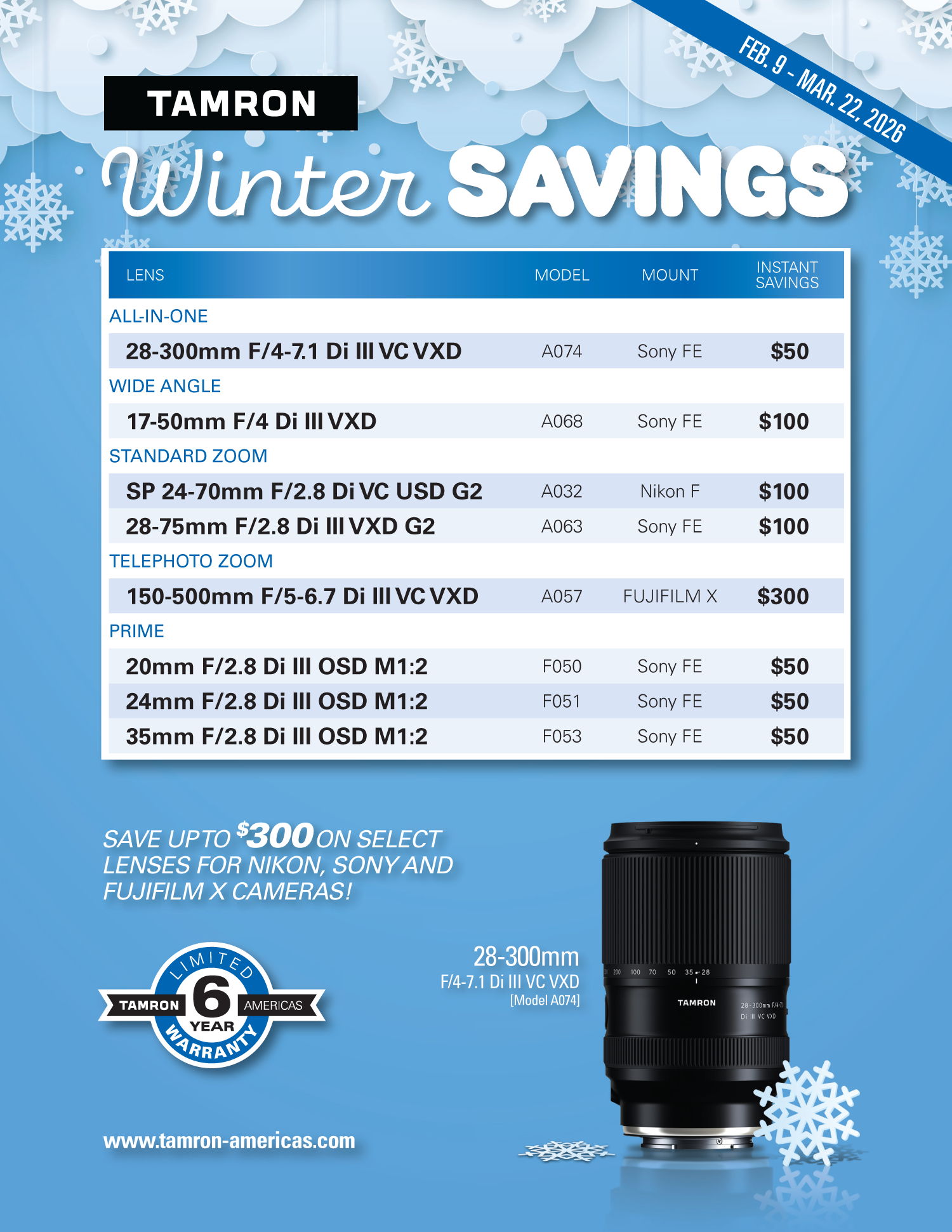 Save on Tamron Lenses at Milford Photo