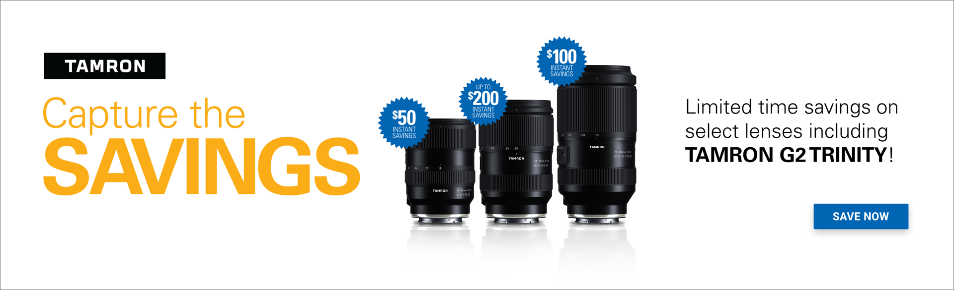 Save on Tamron lenses at Milford Photo