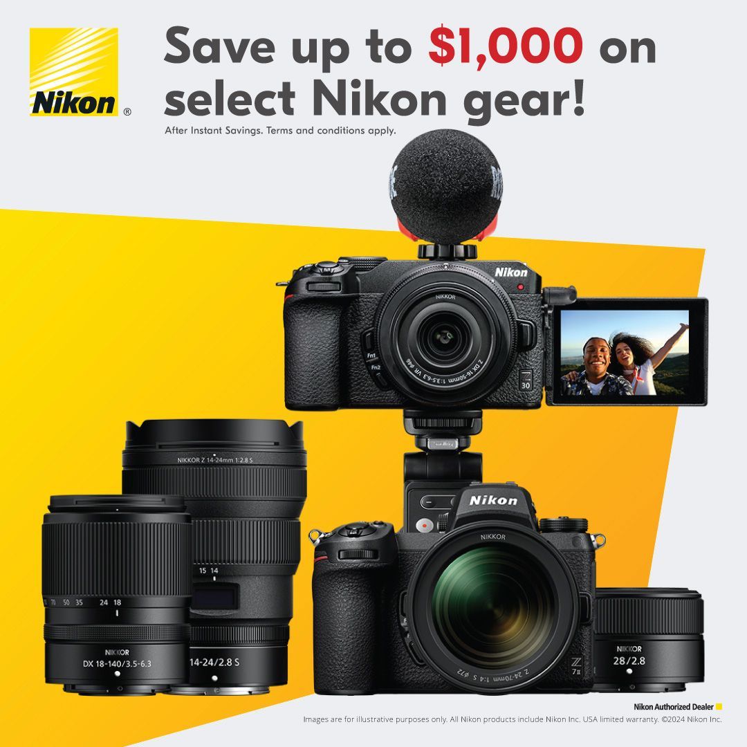 Save on NIKON Cameras & Lenses at Milford Photo