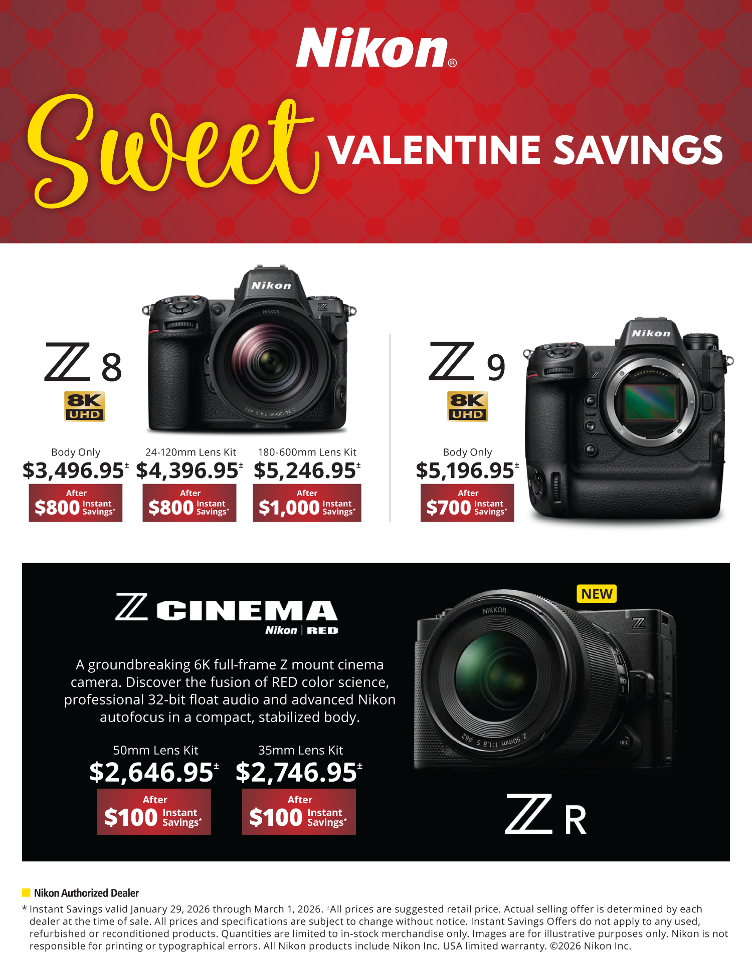 Save on NIKON at Milford Photo