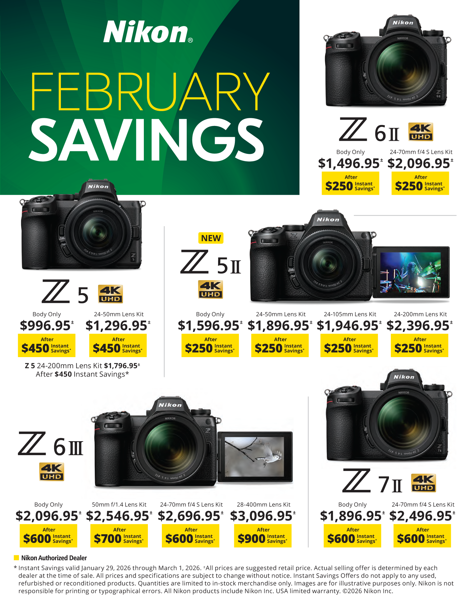 Save on NIKON at Milford Photo