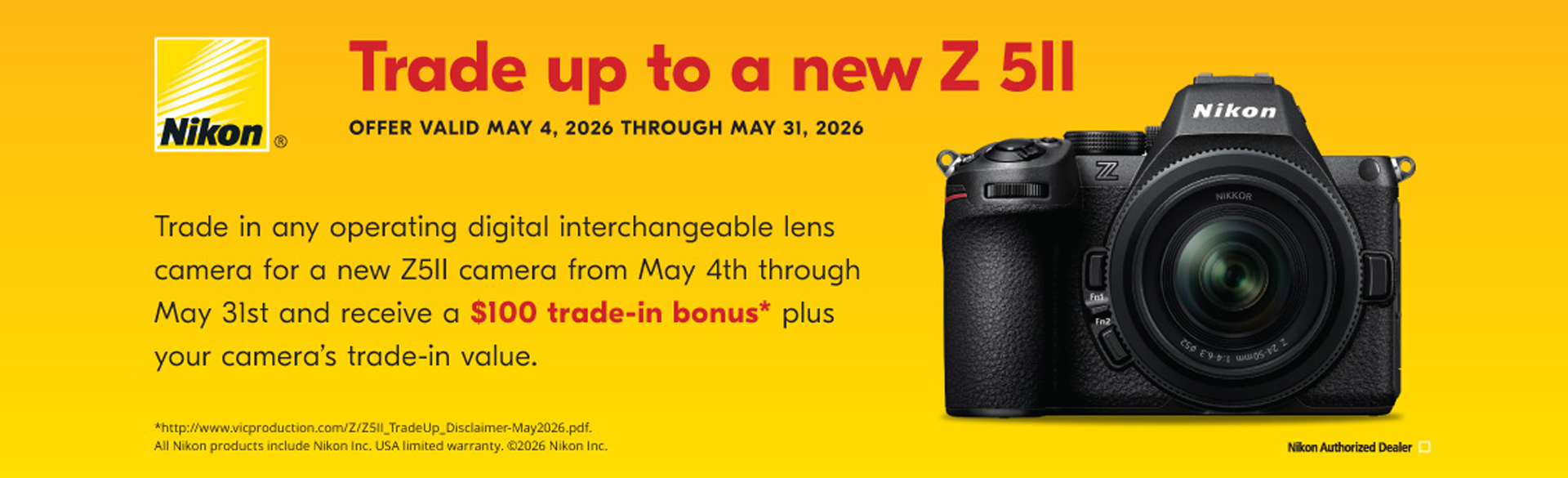 Trade UP to Nikon Z 5II
