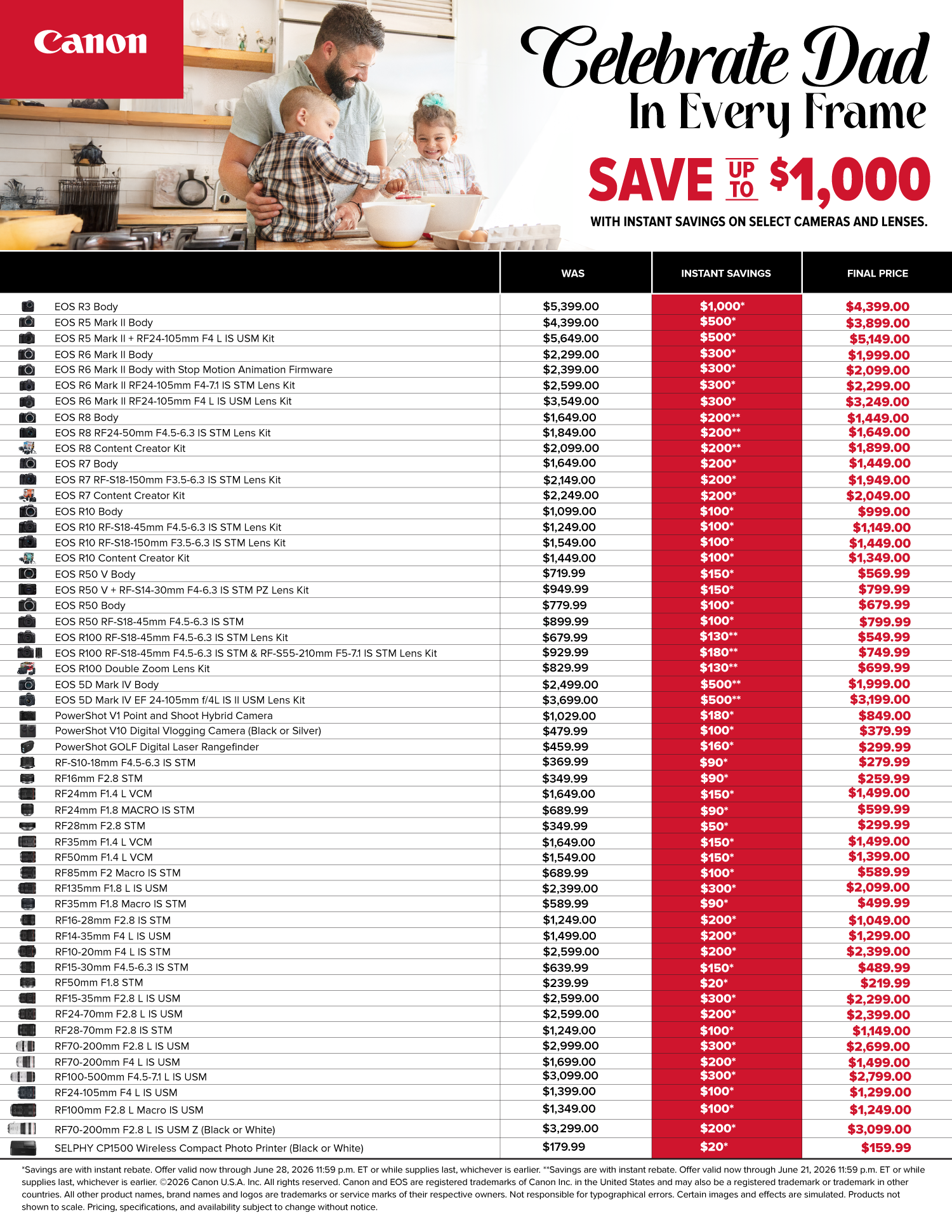 Save on Canon at Milford Photo