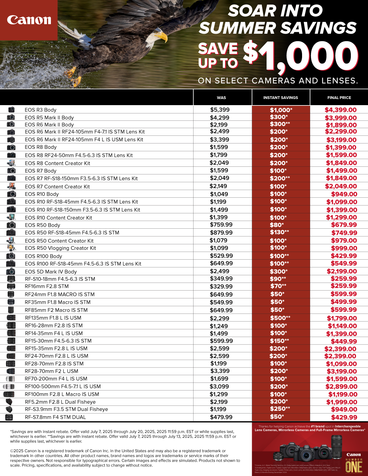 Save on Canon at Milford Photo