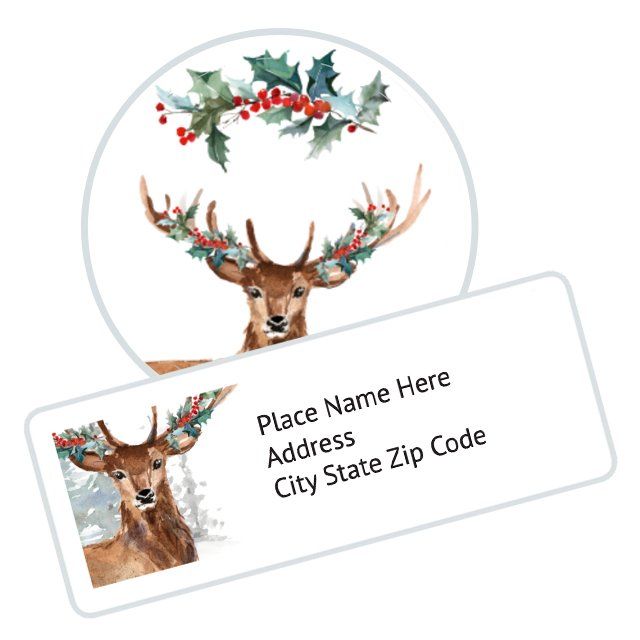 custom holiday greeting card labels