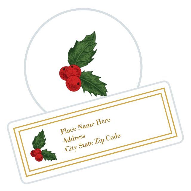 custom holiday greeting card labels