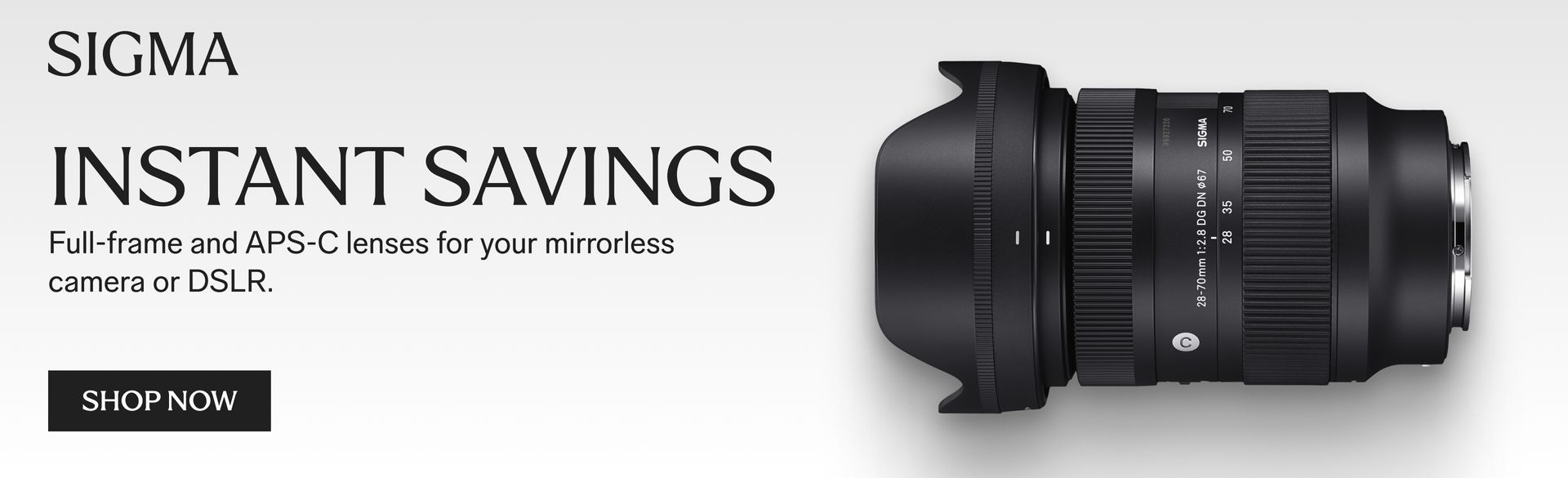 Save on SIGMA lenses at Milford Photo
