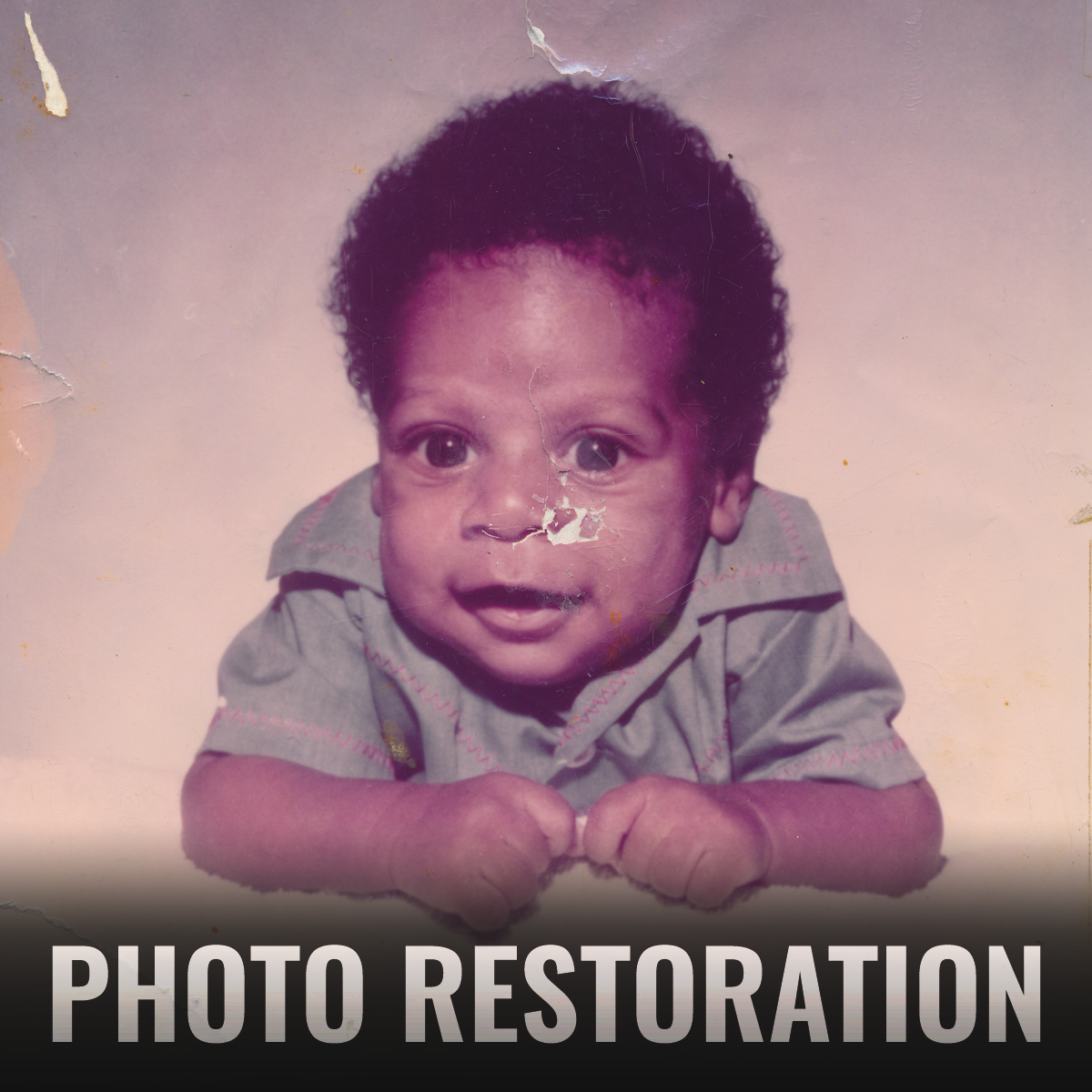 Photo Restoration at Milford Photo - BEFORE