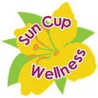 a yellow flower with the words sun cup wellness on it