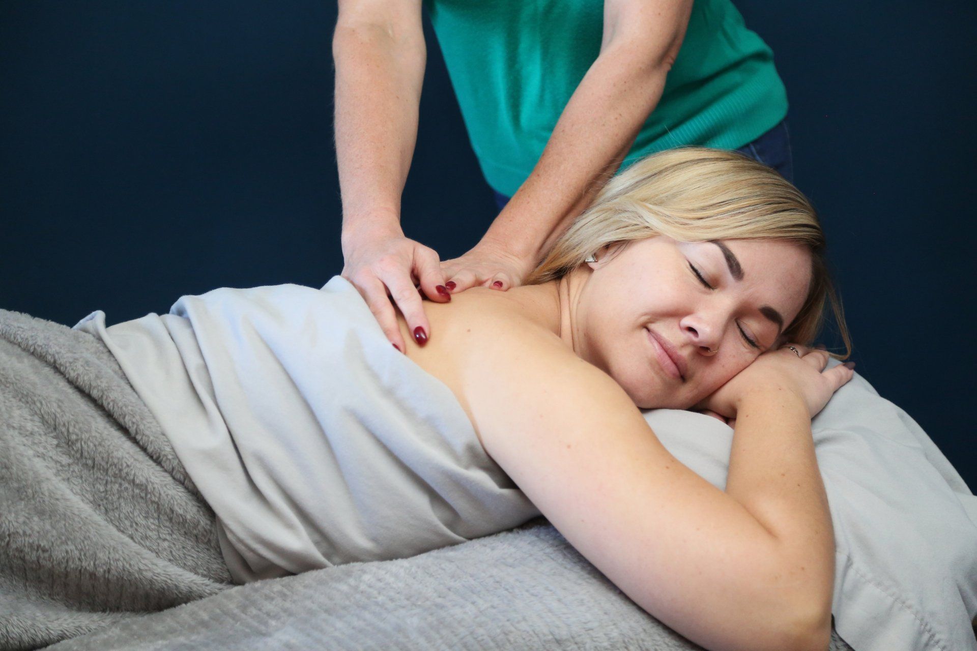 Man Having a Therapeutic Massage — Hamel, MN — Buzzella Massage