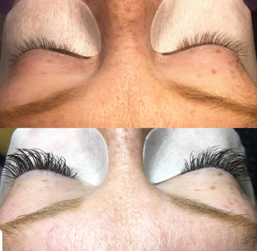 Before and After Eyelash Extension — Rocky Mount, VA — Trendz Full Service Salon