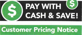 Pay with Cash & Save Logo