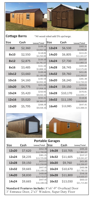 There are many different types of sheds on this page.