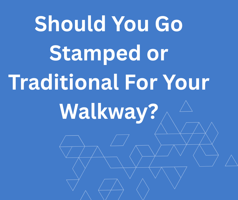 stamped concrete vs traditional concrete in Red Deer